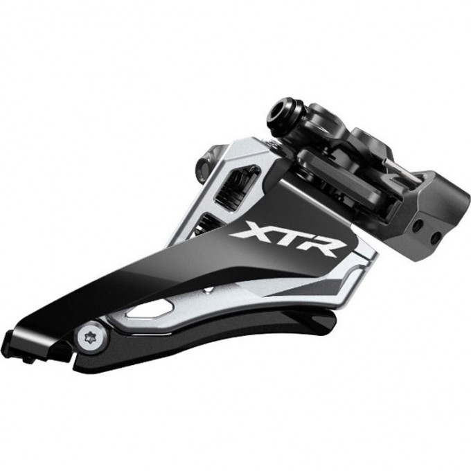 Переключатель передний SHIMANO XTR, M9100-E, 2X12 скоростей, на хомут 34,9(с адаптером 28.6/31.8), SIDE SWING, верхняя тяга IFDM9100MX6