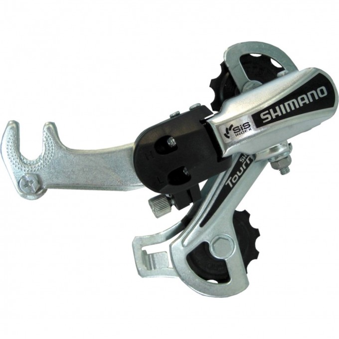 Переключатель задний SHIMANO TOURNEY, TY21-B, GS, 6 скоростей, крепление на ось, серебристый, без упаковки ARDTY21BGSBS