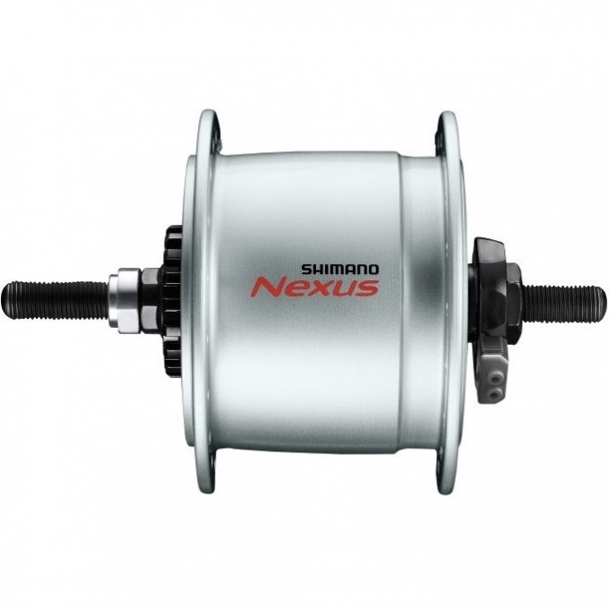 Втулка динамо SHIMANO, 6V 3.0W, 32 отверстия, 100X140 мм, под гайки, серебристая, ADHC30003NNBS