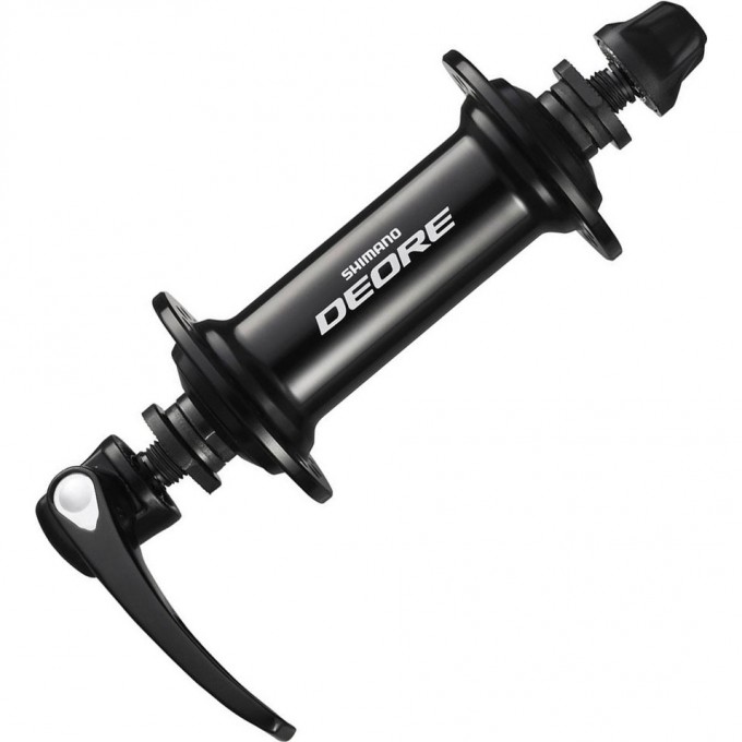 Втулка передняя SHIMANO DEORE, T610, 32 ОТВ, QR, ЦВ. ЧЕРНЫЙ EHBT610BL