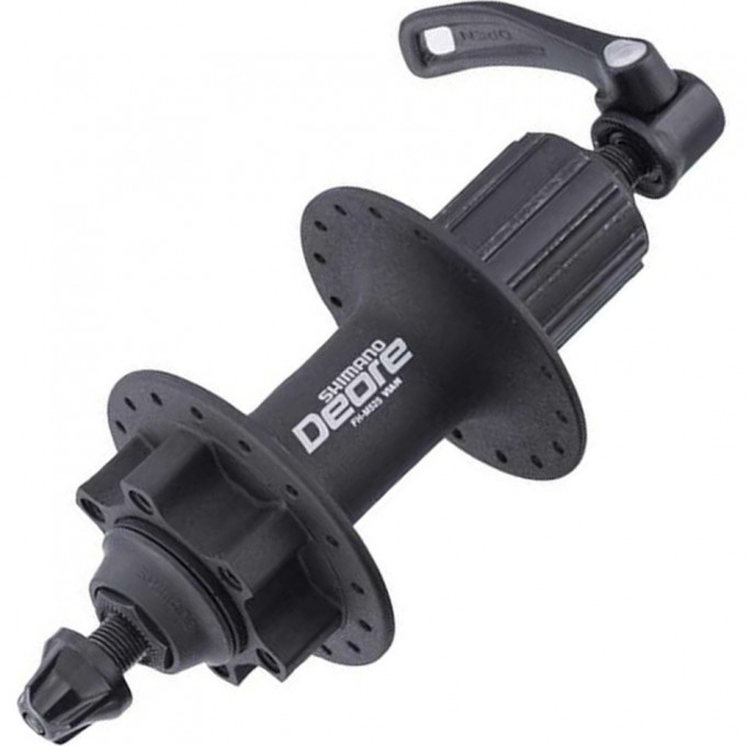 Втулка задняя SHIMANO DEORE, M525A, 32 отверстия, 8/9 скоростей, QR, 6-болтов, черный EFHM525ABZL
