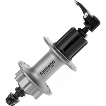 Втулка задняя SHIMANO DEORE, M525A, 32 отверстия, 8/9 скоростей, QR, 6-болтов, серебристый Втулка задняя SHIMANO DEORE, M525A, 32 отверстия, 8/9 скоростей, QR, 6-болтов, серебристый