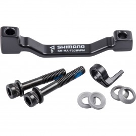 Адаптер дискового тормоза SHIMANO F203P/PM для 180 мм, болты: короткий+длинный ESMMAF203PPM Адаптер дискового тормоза SHIMANO F203P/PM для 180 мм, болты: короткий+длинный ESMMAF203PPM