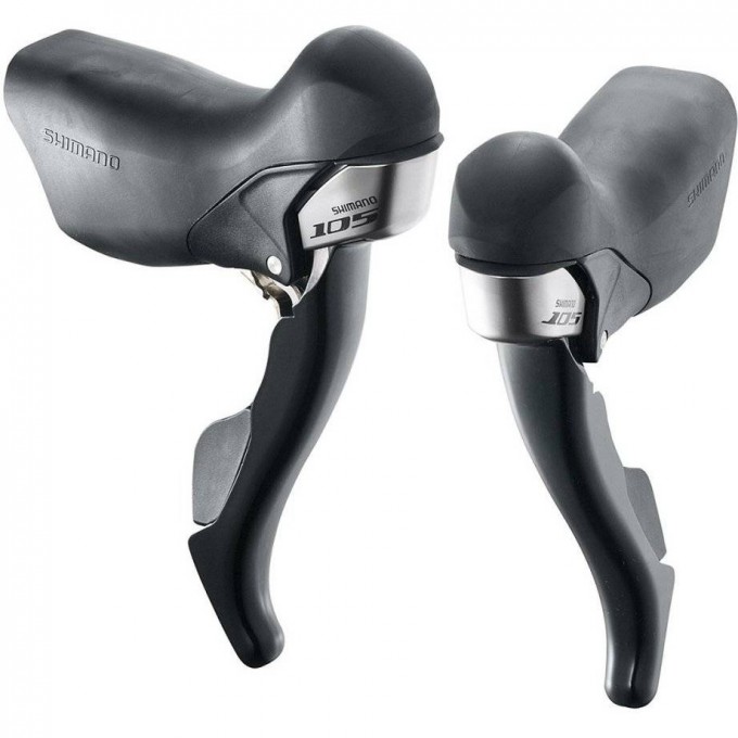Шифтер тормозная ручка SHIMANO 105, ST-5700, левый, правый 2x10 скоростей, черный, трос+оплетка IST5700PALN