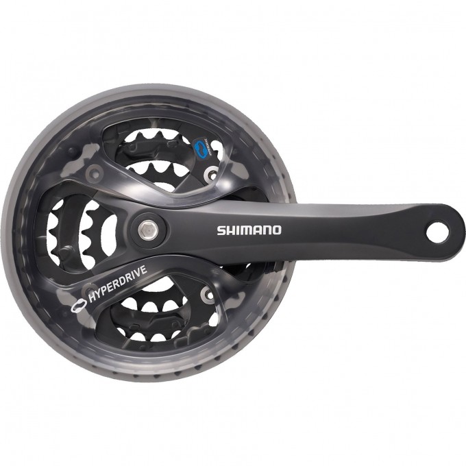 Система SHIMANO ACERA, M361, 170 мм, квадрат, 48/38/28T, защита, черный EFCM361C888CL