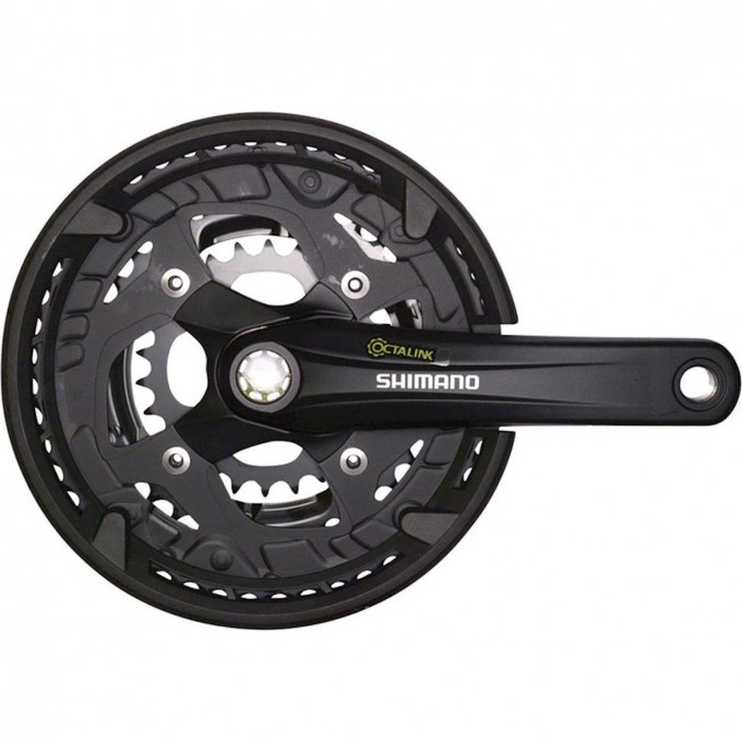 Система SHIMANO ALIVIO, T4010, для 3x9 скоростей, 175мм, Octalink, 44/32/22T без каретки, черный, с защитой EFCT4010E422CL