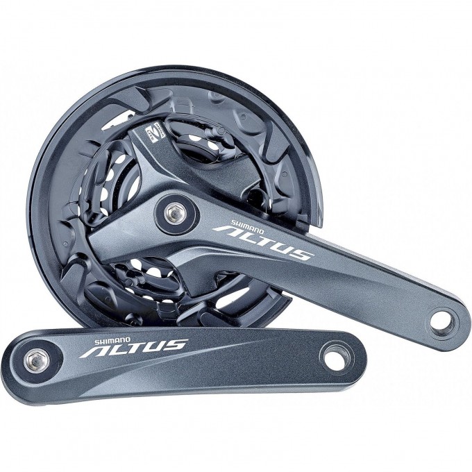 Система SHIMANO ALTUS, M2000, 175 мм, квадрат, 40/30/22T, черной с защитой, с болтами EFCM2000E002C