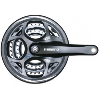 Система SHIMANO ALTUS, M311, 170 мм, квадрат, 48/38/28T, с защитой, черный Система SHIMANO ALTUS, M311, 170 мм, квадрат, 48/38/28T, с защитой, черный