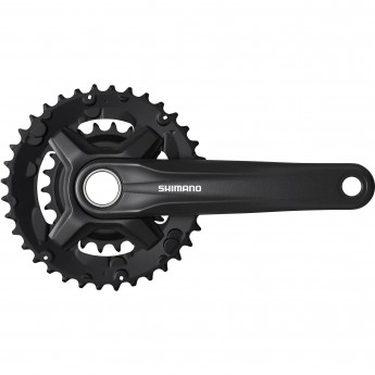 Система SHIMANO MT210-2, 175 мм, 36/22T, интегрированный вал, черный, для 9 скоростей Система SHIMANO MT210-2, 175 мм, 36/22T, интегрированный вал, черный, для 9 скоростей