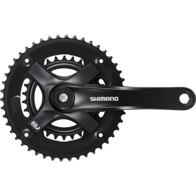 Система SHIMANO TY501, 175мм, квадрат, 42/34/24, с защитой, с болтами, черный, без упаковки AFCTY501E244CLB