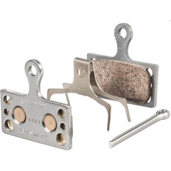 Тормозные колодки, для дисковых тормозов SHIMANO G04S, метал, пара, с пружин, с шплинтом Y8MY98010 Тормозные колодки, для дисковых тормозов SHIMANO G04S, метал, пара, с пружин, с шплинтом Y8MY98010