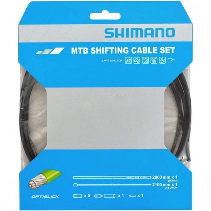 Трос+оплетка переключатель SHIMANO SP41 оплетка 2000мм черный, тр:1.2X2100мм optis Y60198092