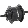 Втулка динамо SHIMANO 3D32, 36 отверстий, 6V-3W, под гайки, диск под 6 болтов с SM-DH10, черный EDH3D32DLG