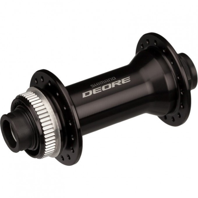 Втулка передняя SHIMANO DEORE, M6010-B, 32 ОТВ, C.LOCK, ПОД ОСЬ 15ММ(БЕЗ ОСИ), OLD: 110ММ, ЦВ. ЧЕРН EHBM6010BBX