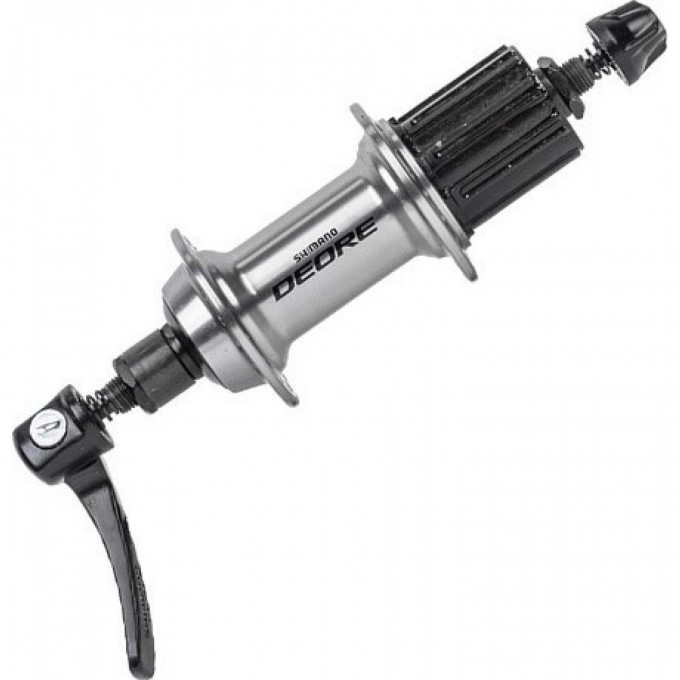 Втулка задняя SHIMANO DEORE T610, 32 отверстия, 8/9/10 скоростей, QR, серебристый EFHT610BZBS