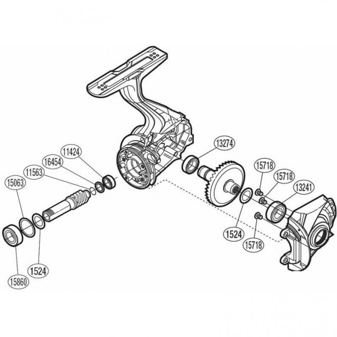 Запчасть для катушки SHIMANO BEARING SET набор подшипников PK0406