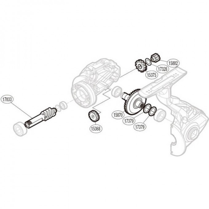 Запчасть для катушки SHIMANO GEAR SET набор шестеронок главной пары PK0395